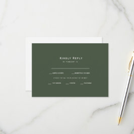 Olive Green Dinner Options RSVP