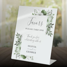 Olive Green Elegant Country Floral Gastgeschenke H