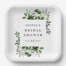 Olive Green Elegante Country Floral Brautparty