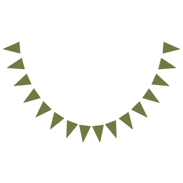 Olive Green - Fügen Sie Ihr eigenes Zeichen, Ihr F Wimpelkette (Alle)