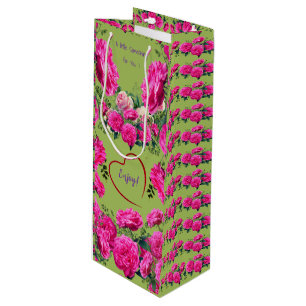 Olive Green Fun Geschenktüte Für Weinflaschen