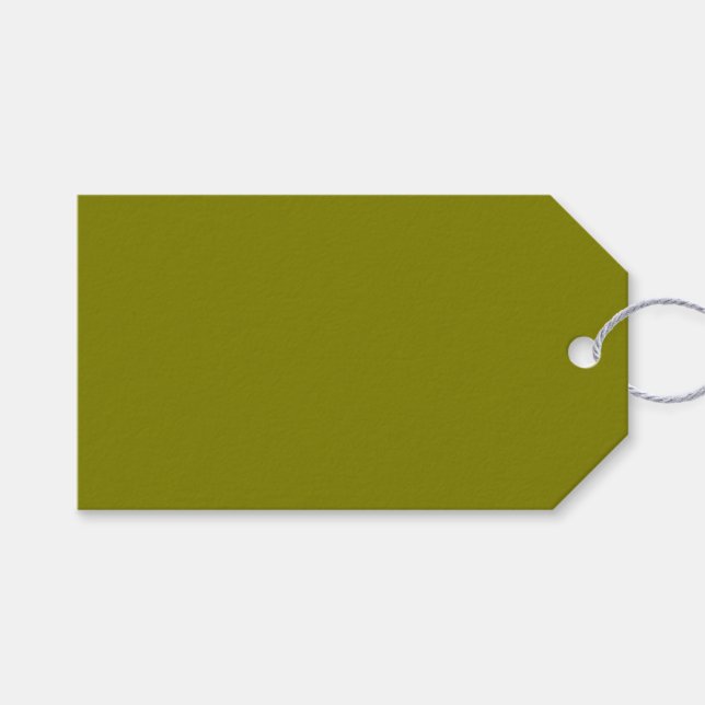 Olive Green Geschenkanhänger (Vorderseite (Horizontal))