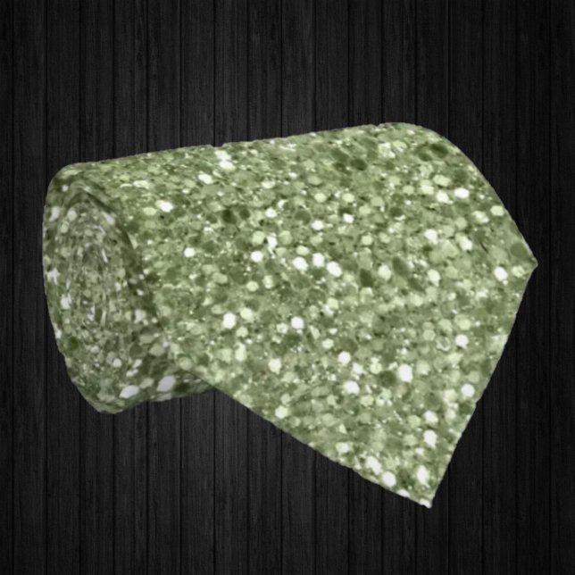 Olive Green Glitzern Imitate Glitzer Extravagant L Krawatte (Von Creator hochgeladen)