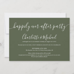 Olive Green glücklich immer nach dem Party Foto Ho Einladung