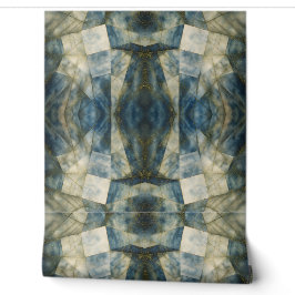 Olive Green Gold Geometric Abstrakt Natural Tapete