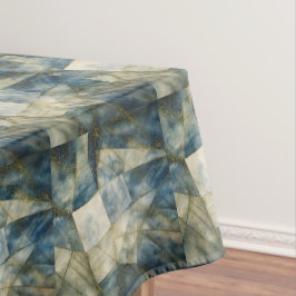 Olive Green Gold Geometric Abstrakt Natural Tischdecke