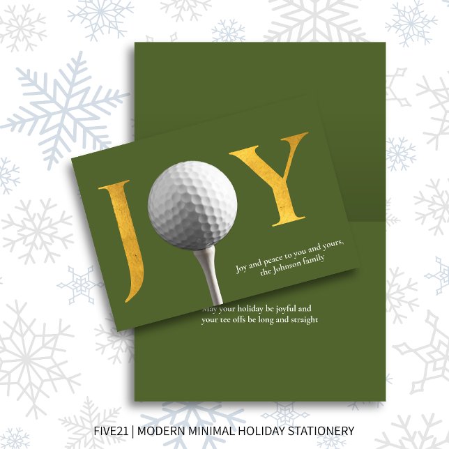 Olive Green Golf Joy & Peace Falten Weihnachten (Von Creator hochgeladen)