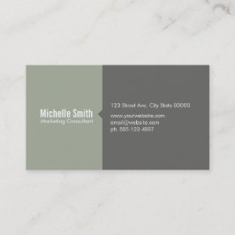 Olive Green & Gray Visitenkarte
