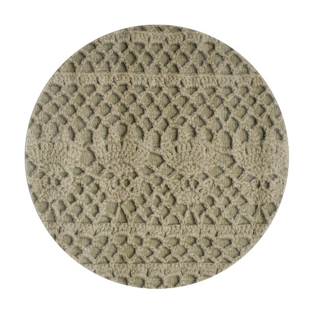 Olive Green Handmade Lace Pattern Schneidebrett (Vorderseite)