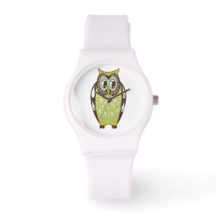 Olive green Hoot Owl Armbanduhr