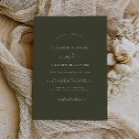 Olive Green Modern Minimalistisch Wedding Einladung<br><div class="desc">Hübschere Einladungen für Hochzeiten im Kleinen Bayleigh Store!</div>