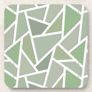 Olive-Green-Mosaik Getränkeuntersetzer