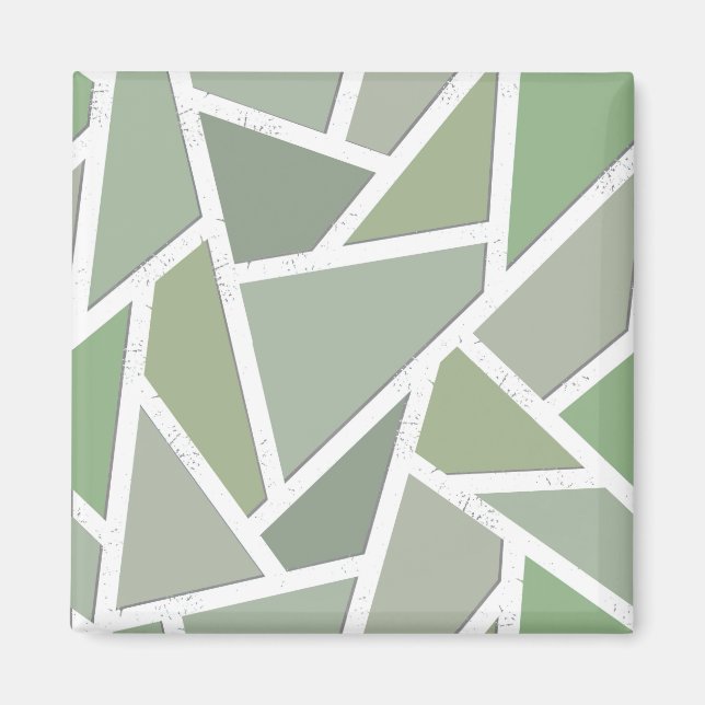 Olive-Green-Mosaik Magnet (Vorne)
