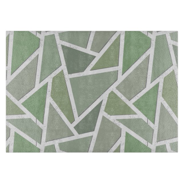 Olive-Green-Mosaik Schneidebrett (Vorderseite)