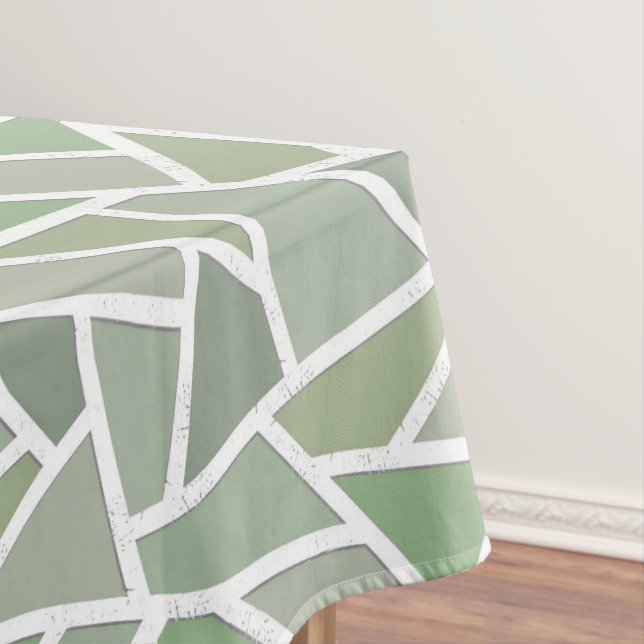 Olive-Green-Mosaik Tischdecke (Beispiel)