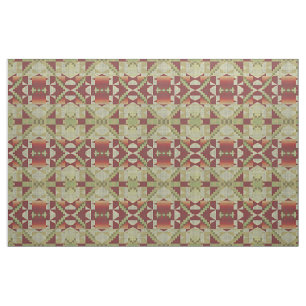 Olive Green Orange Ochre Brown Ethnic Look Stoff