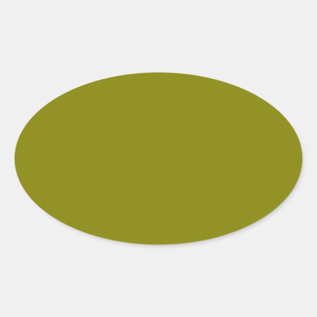 Olive Green Oval Sticker (Vorderseite)
