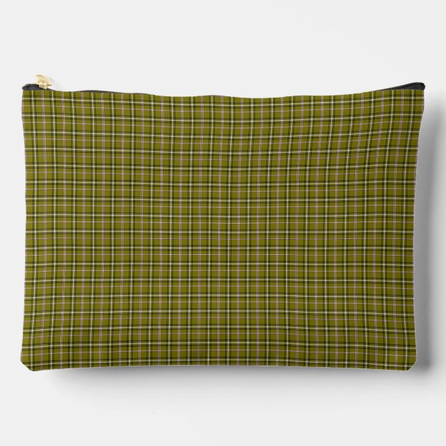Olive Green Plaid Retro Color Zubehörtasche (Vorderseite)