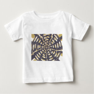 Olive Green Polka Dot Radial Muster Art Print Baby T-shirt