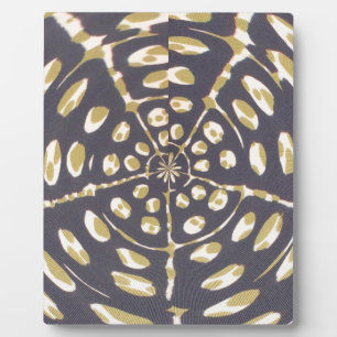Olive Green Polka Dot Radial Muster Art Print Fotoplatte