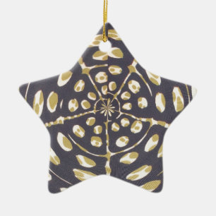 Olive Green Polka Dot Radial Muster Art Print Keramikornament