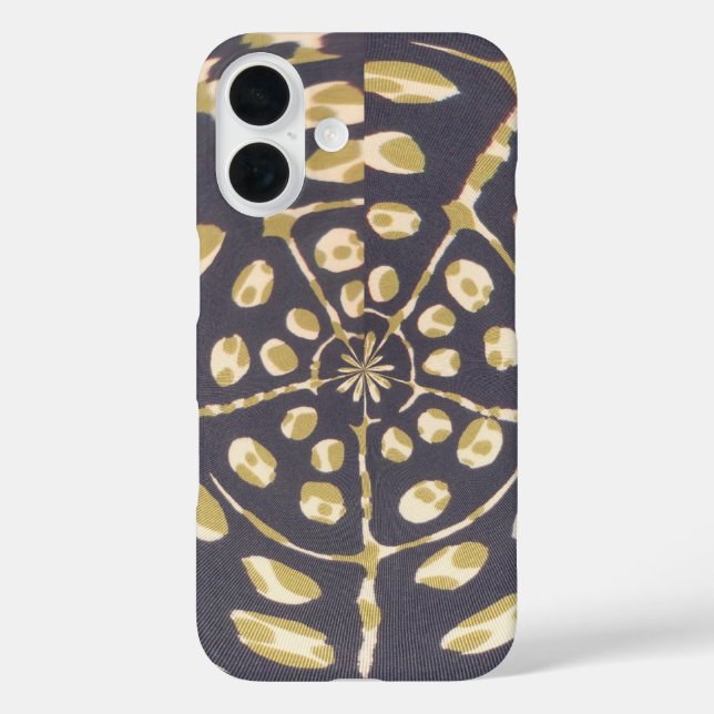Olive Green Polka Dot Radial Muster Art Print title_seo2 (Rückseite)