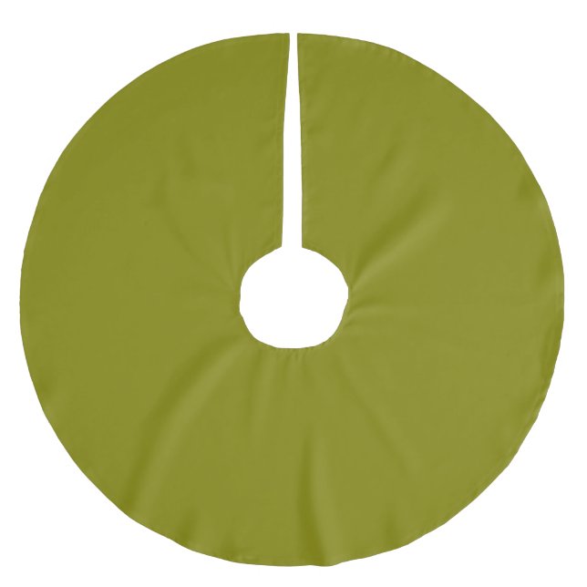 Olive Green Polyester Weihnachtsbaumdecke (Vorderseite)