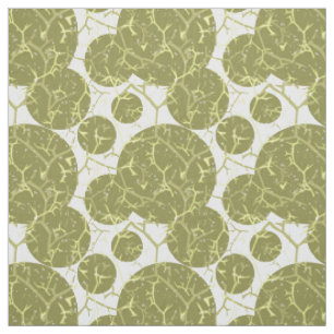 Olive Green Prickly Cactus Pattern Stoff