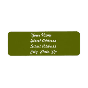 Olive Green Rücksendeadresse Sticker