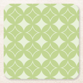 Olive Green Shippo Muster Rechteckiger Pappuntersetzer