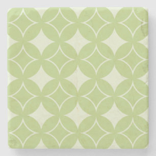 Olive Green Shippo Muster Steinuntersetzer