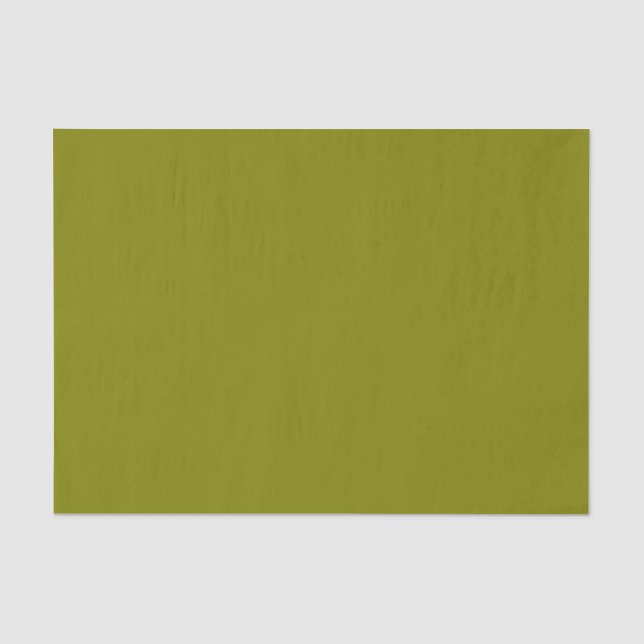 Ölive Green Solid Color Tissue Paper Seidenpapier (Vorderseite)