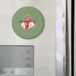 Olive Green Strawberries Berry Sweet Magnet<br><div class="desc">Olive Green Strawberries Berry Sweet</div>