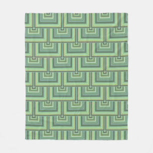 Olive green streifen quadratische Skalen Muster Fleecedecke