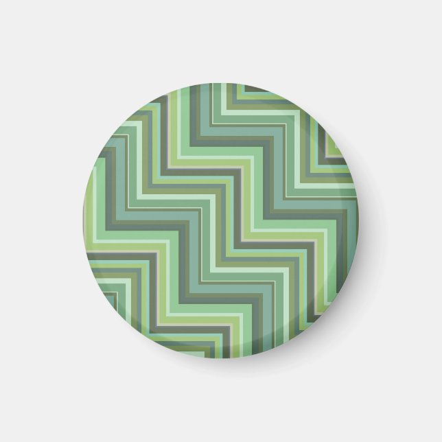 Olive green stripes stairs pattern magnet (Vorne)