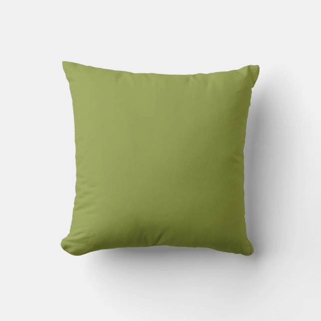Olive Green Throw Kissen (Vorderseite)