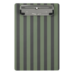 Olive Green Tick Strick Modern Mini Klemmbrett