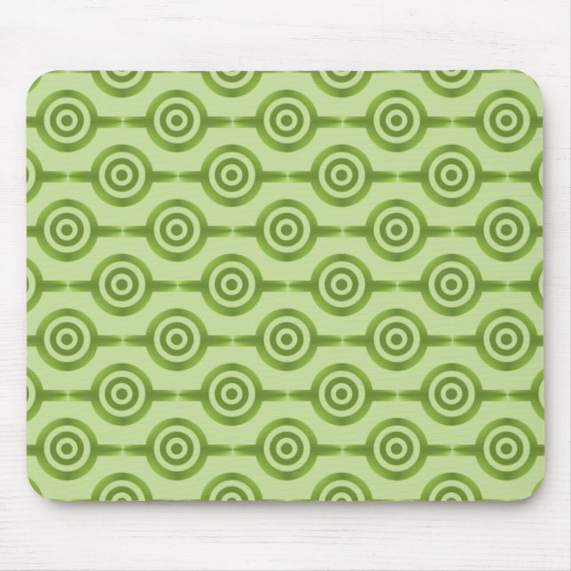 Olive Green Trendy Circles Mousepad (Vorne)