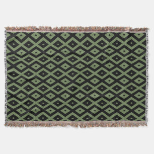 Olive-Green-und Black-Diamant-Muster Decke