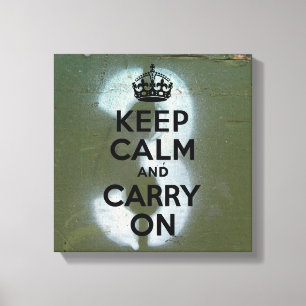 Olive Green und Three, Behalten Calm Leinwanddruck