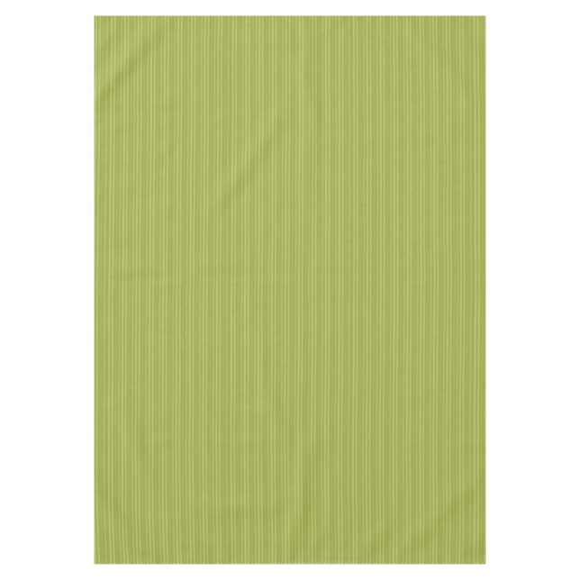 Olive Green Vertikal Stripes Muster Tischdecke (Vorderseite)