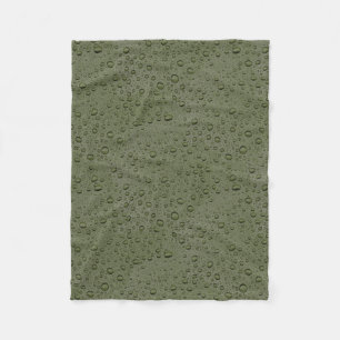 Olive-Green-Water-Tröpfchen Fleecedecke