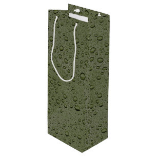 Olive-Green-Water-Tröpfchen Geschenktüte Für Weinflaschen