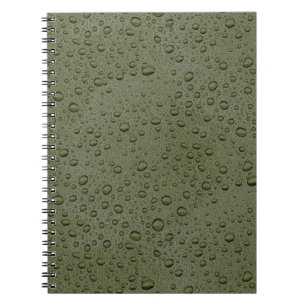 Olive-Green-Water-Tröpfchen Notizblock