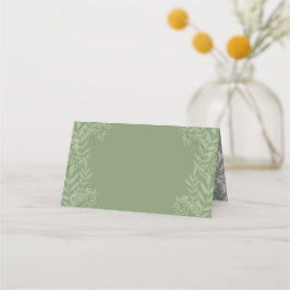 Olive Green Wedding Vintag Botanical Platzkarte