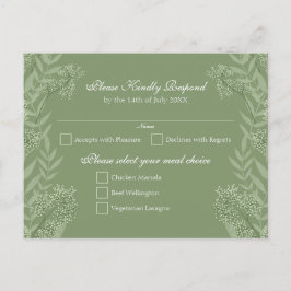 Olive Green Wedding Vintag Postcard UAWG Feiertagspostkarte