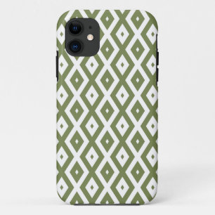 Olive-Green-White-Diamant Case-Mate iPhone Hülle