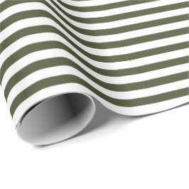 Olive Green | Whitepaper zum Abpacken von Streifen Geschenkpapier