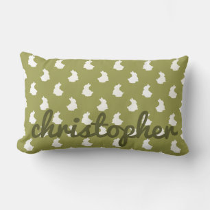 Olive Green Woodland Kinderzimmer Lendenkissen