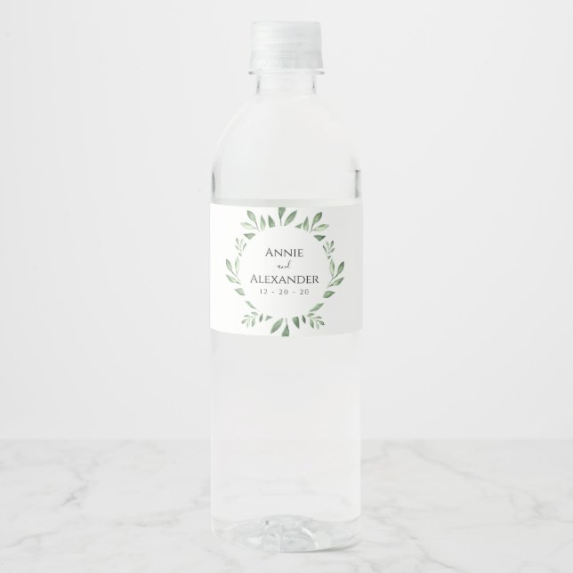 Olive Greenery Botanische Wasserfarbe (Vorderseite)